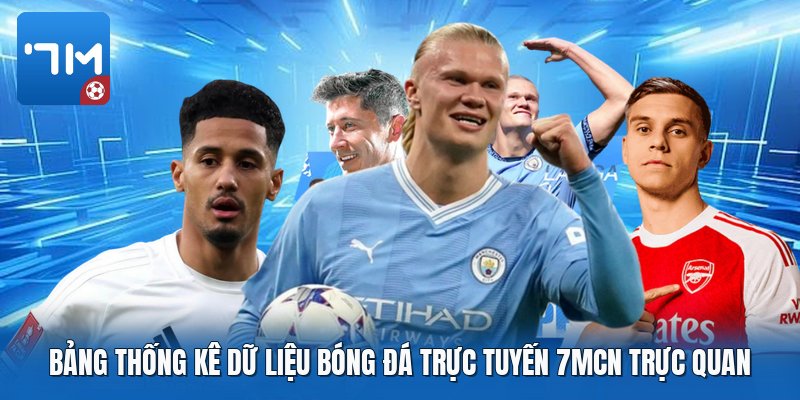 Bảng thống kê dữ liệu bóng đá trực tuyến 7mcn trực quan Bảng thống kê dữ liệu bóng đá trực tuyến 7mcn trực quan